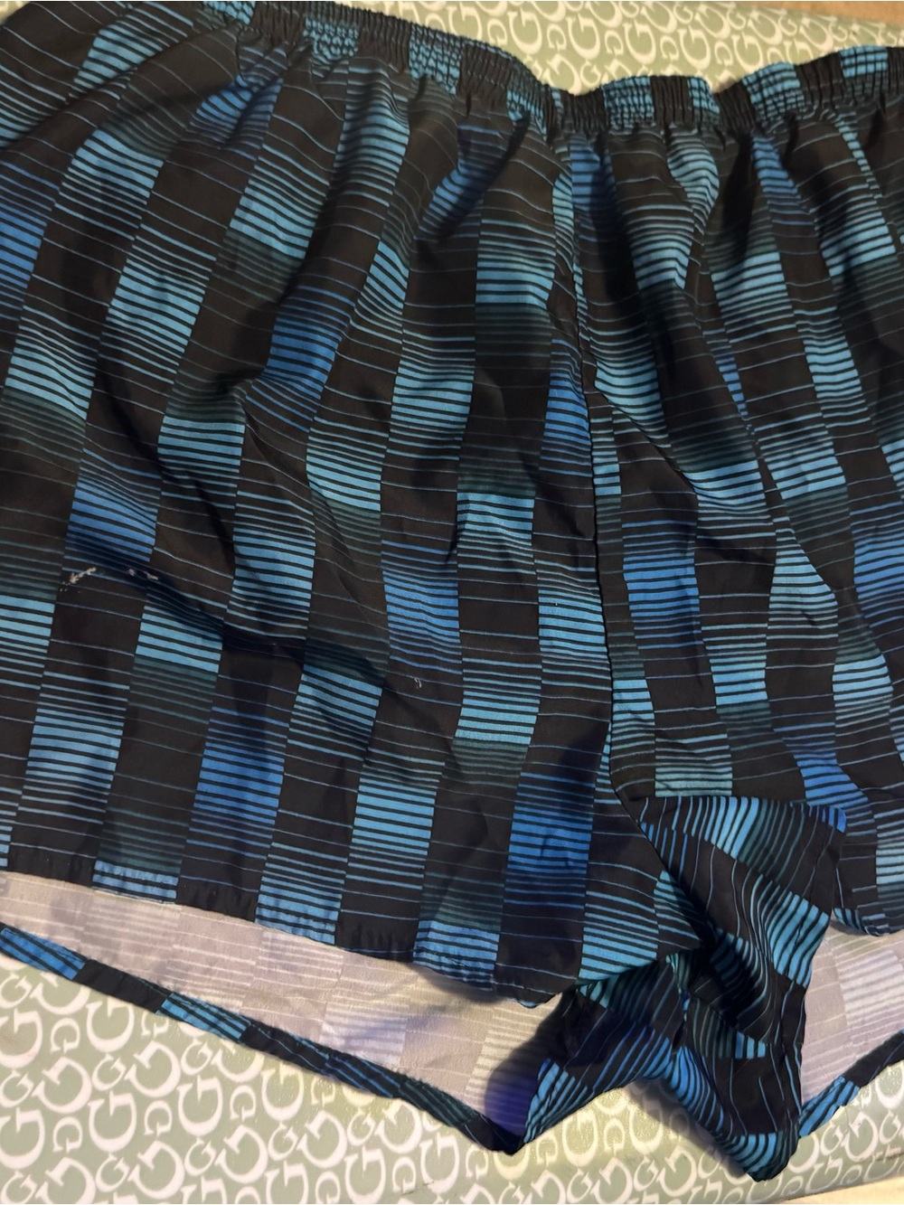 Nike Black and Blue Athletic Shorts